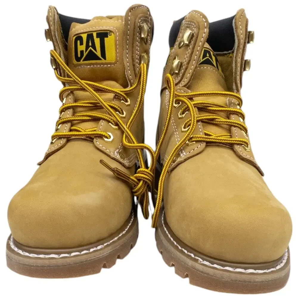 Caterpillar Second Shift Work Boots Men's Size 11 Honey Tan Soft Toe P70042